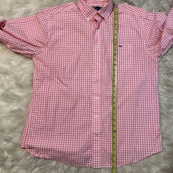 Vineyard Vines Classic Fit Tucker‎ Shirt Mens Large Pink Gingham Check Button Up - Picture 11 of 11